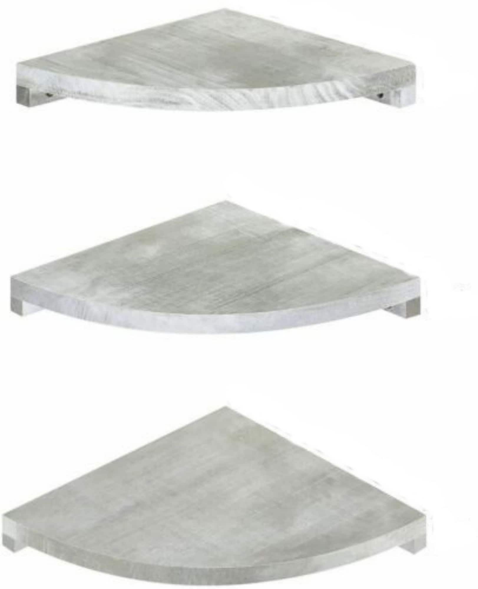 Olive Green Floating Corner Wall Shelf Set